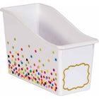 Teacher Created Resources - Confetti Bac à livres en plastique, pack de 3-Stockez des livres, des dossiers, des classeurs, des magazines, des cahiers et bien plus encore !