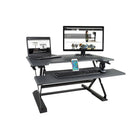 Victor – Bureau assis debout High Rise réglable en hauteur, avec support pour clavier (DCX760)-Grande surface de bureau de 36 larg. x 23 prof. (po) ; support de clavier amovible de 35 larg. x 14 prof. (po)