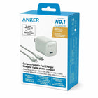 Anker - Chargeur Mural Nano USB-C 30W avec Câble Tressé Éco USB-C vers USB-C 3 pieds - Vert-Fonctions de sécurité avancées : Équipé d’un capteur de température dynamique (ActiveShield) pour une surveillance active de la température et d’une puce de réglage de puissance qui ajuste la puissance de sortie pour protéger votre appareil connecté.