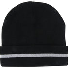 Zenith Safety - Bonnet en tricot avec bande réfléchissante argentée - Taille unique - Noir - Paquet 10-Taille unique