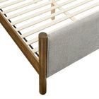Modway Maven Full Size Fabric Upholstered Platform Bed - Wheat Walnut-Weight Capacity: 794 lb