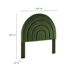 Modway Solana Arched Performance Velvet Twin Headboard - Moss Green-6