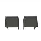 Manhattan Comfort Coney 19.68" Mid-Century Modern Nightstand 2-Piece Set - Grey-Home Assembly Required. All Hardware Included