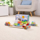 Melissa & Doug Blockables Vehicles 54-Piece Playset-Build a collection - compatible with all other Blockables play sets, packaging folds out to double as a play space and pieces store in the sturdy box with handle for easy cleanup and portability, patent pending