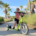 Aosom Kids Scooter with Adjustable Handlebar, Front and Rear Dual Brakes - Green-Colour: Green 