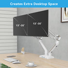 ShoppingAll Heavy Duty Dual Monitor Mount for 13-35" Screens - White-Two USB 3.0 ports for convenient charging