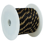 JAM Paper Decorative Rope Ribbon - 15 yd. - Black with Gold-Black with Gold Decorative Rope Ribbon
