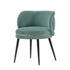 Manhattan Comfort - Lot de 2 chaises de salle à manger modernes Kaya 58 cm, revêtement en velours vert menthe-10