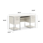 Whalen 60" Roca Double Pedestal Desk-Assembly required