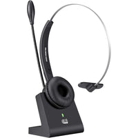 Adesso Xtream P300 Single-Sided Bluetooth Headset with Charging Cradle - Black-Single-sided Bluetooth headset with wireless convenience