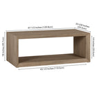 Hudson&Canal - Table basse rectangulaire Osmond , 48 po de largeur, en chêne gris vieilli-8