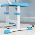 Qaba - Ensemble bureau et chaise pour enfants réglable en hauteur, bureau d’écriture pour étudiant - bleu-La lampe fonctionne via USB et propose trois niveaux de température de couleur pour la protection des yeux  
