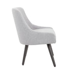 Nicer Interior Fabric Guest Chair – Grey-Modern Design: A uniquely curved back paired with soft grey fabric over wood-like legs, this overall clean style is a versatile choice to be placed in any room, and can complement any décor.