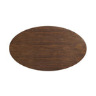 Modway Lippa 48" Oval Wood Dining Table - Walnut-Assembly Required