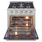 Kucht 30" KNG Series Pro Style Natural Gas Range - Stainless Steel/Cement Grey-Interchangeable oven door available in nine colors