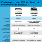 HP - Color LaserJet Pro MFP 3301fdw Imprimante couleur tout-en-un sans fil, scanner, copieur, impression recto verso, fax-HP App: Imprimez, numérisez, photocopiez ou télécopiez directement de votre téléphone intelligent avec l’application d’impression la plus facile à utiliser