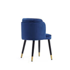 Manhattan Comfort Zephyr 21.65" Modern Velvet Upholstered Dining Chair - Royal Blue-Weight Capacity: 300 lb. Seat Height: 18.9"