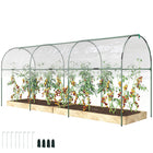 Outsunny - serre d’extérieur en polycarbonate 6,3 pi x 2,3 pi x 6,1 pi avec étagères à 3 niveaux- Conception semi-ouverte : dessus protégé et dessous ouvert. Idéal pour la croissance
