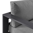 Modway Tahoe Outdoor Powder-Coated Aluminum Swivel Armchair - Grey/Charcoal-8