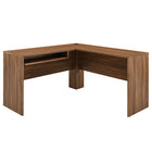 Modway Venture 55" L-Shaped Wood Office Desk - Walnut-Assembly Required