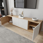 Nexera Riva TV Stand - 72" - Natural Maple/White-7