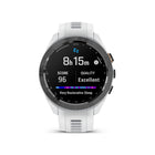 Garmin - Approach S70 - Lunette en céramique noire avec bracelet en silicone blanc-Les cartes améliorées des parcours de golf vous permettent de voir des détails complexes avec la possibilité de faire un panoramique et un zoom pour affiner la distance cible
