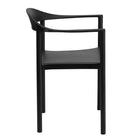 Flash Furniture – Chaise de café en plastique de la collection Hercules, empilable, capacité de 1000 lb, noire-S'empile jusqu'à 5 chaises de hauteur