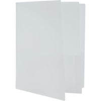 JAM Paper - Chemises multi-poches en plastique robuste - organiseur à 4 pochettes - transparent - Paquet de 2-Couleur: Clair