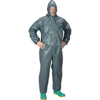 Lakeland, 2.0 Mil Crfr Hooded Coveralls, 2X-Large, Grey, Fr Treated Fabric-Colour: Grey