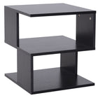 HOMCOM Side Table with Storage - Black-Simple stylish design which is functional and suitable for any room 