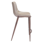 Zuo Magnus Counter Stool - Brown/Walnut - Set of 2-Dimensions: 21.7" L x 20.7" W x 39.8" H