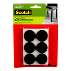 Scotch 1.5" Round Felt Pads - Brown - 24 Pack-Easy-to-apply, self-stick design