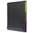 JAM Paper Plastic Multi Pocket Folder - 12 Pocket Organizer - Smoke Grey - 10 1/2 x 11 1/2-Colour: Smoke Grey