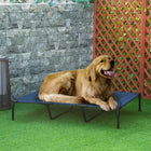 PawHut Elevated Pet Bed with Carrying Bag for XL Dogs - Dark Blue-Protects dogs from cold, dirty floors or insects 