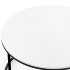 HOMCOM - Table basse ronde en bois au design moderne - blanc-Matériau : métal, panneau de particules