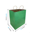 Reliabag - Sac En Papier Avec poignees Torsadees, Vert, 14 po L X 10 po P X 15,75 po H, Paquet De 150-Poignees renforcees en ficelle torsadee