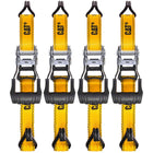 CAT 4-Piece Ratchet Tie Down Set with Soft Hooks - 16' x 1-1/2"-Size and Capacity: 16 Feet Long x 1-1/2 Inches Wide, 1,000 Pound Working Strength, 3,000 Pound Breaking Strength