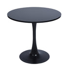 Homy Casa 31.5"W Round  Office Desk - Black-Space-efficient 31.5" round design fits in small office spaces