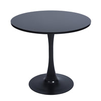 Homy Casa 31.5"W Round  Office Desk - Black-Space-efficient 31.5" round design fits in small office spaces