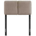 Modway Lindee Boucle Fabric Twin Headboard - Oatmeal-Wood Legs