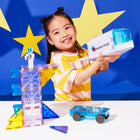 MAGNA-TILES Space 32-Piece Magnetic Construction Set-What Makes It Unique: Includes first-of-its-kind Shuttle with ample storage for all Space set pieces. 