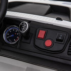 Aosom 12V 2-Seater Kids Ride-On Police Truck - White-Pre-installed music and multi-media center or use USB/TF import and Aux cord plug-ins to listen to their favorite song 