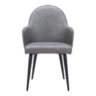 Zuo Silloth Dining Chair - Grey-Plush and durable faux leather fabric