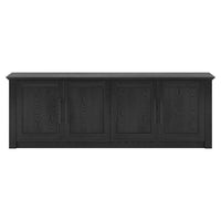 Hudson&Canal Thornwell TV Stand for TV's up to 78" - Black Grain-A transitional design accommodates TVs up to 78" for your entertaining space