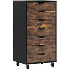Vinsetto Mobile Letter/A4 Filing Cabinet with Drawers - Rustic Brown-The tabletop can hold printers, scanners, or display personal items
