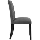 Modway Duchess Fabric Dining Chair - Grey - 2 Pack-Non-Marking Foot Caps