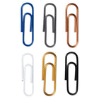 JAM Paper Colourful Standard Paper Clips - Regular 1" - Business Assortment - 100/Pack - 6 Packs-Quantity: 100 Clips of each Colour, 600 Clips in Total