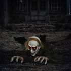 HOMCOM - Zombie rampant 66" - Décoration d'Halloween extérieure-Il rampera en détectant la présence de personnes 
