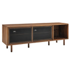 Modway Kurtis 67" TV and Vinyl Record Stand - Walnut-Modern TV and Record Stand