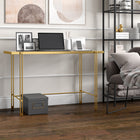 Hudson&Canal Inez 48" Desk - Brass-Features easy assembly